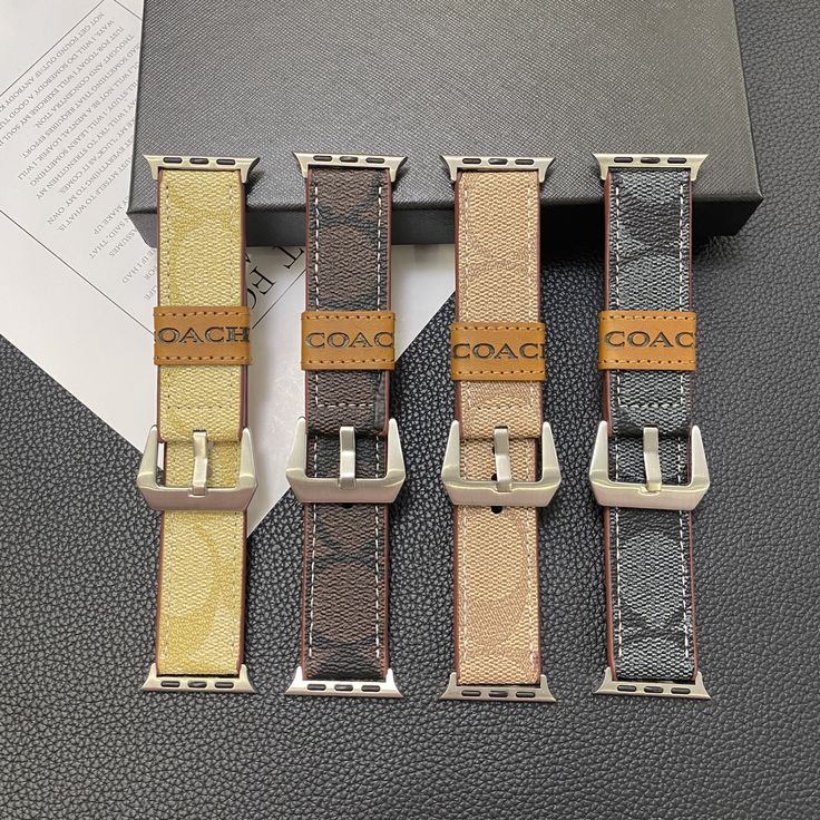 Premium Genuine Leather: This Apple Watch strap is crafted from high-quality genuine leather, ensuring a luxurious feel and exceptional durability for everyday wear. Coach Signature Design: Featuring Coach's signature design elements, this strap embodies the brand's timeless elegance and sophisticated style, making it a fashionable accessory for your Apple Watch. Compatible with All Series: Designed to fit all Apple Watch series, this strap offers versatility and convenience, allowing it to be easily paired with any model you own. Comfort and Adjustability: The strap is designed for maximum comfort, with adjustable sizing to ensure a perfect fit on various wrist sizes, providing a secure and comfortable wearing experience. Stylish and Versatile: The combination of premium leather and Coach Apple Watch バンド, Apple Watch Leather Strap, Apple Watch Sizes, Luxury Phone Case, Apple Watch Bands Leather, Apple Watch Strap, Apple Watch Band, Leather Items, Phone Bag