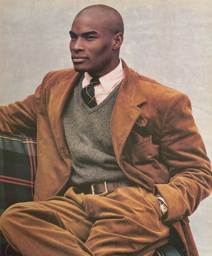 Respect the 90s Office Objects, Tyson Beckford, Emily Prentiss, Pietro Boselli, Fashion Models Men, Ivy Style, Ralph Lauren Style, Sharp Dressed Man, Black Man