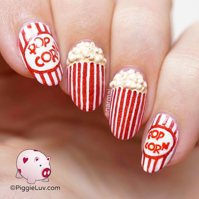 Food Nail Art, Food Nails, Crazy Nail Art, Unghie Nail Art, Crazy Nails, Acrylic Nail Art, Cute Nail Art, Fabulous Nails, Nail Art Hacks