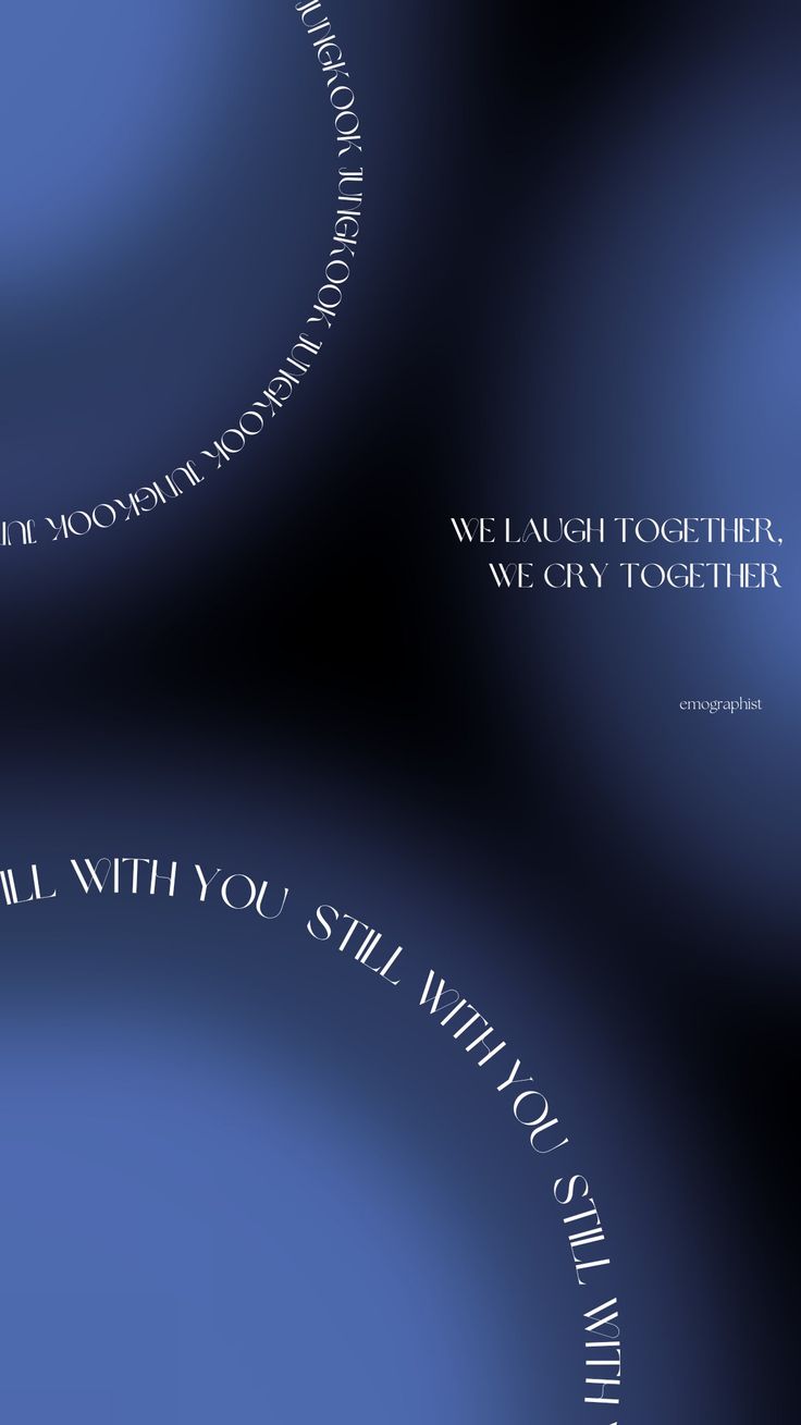 an abstract photo with the words we are together in white letters on a blue background