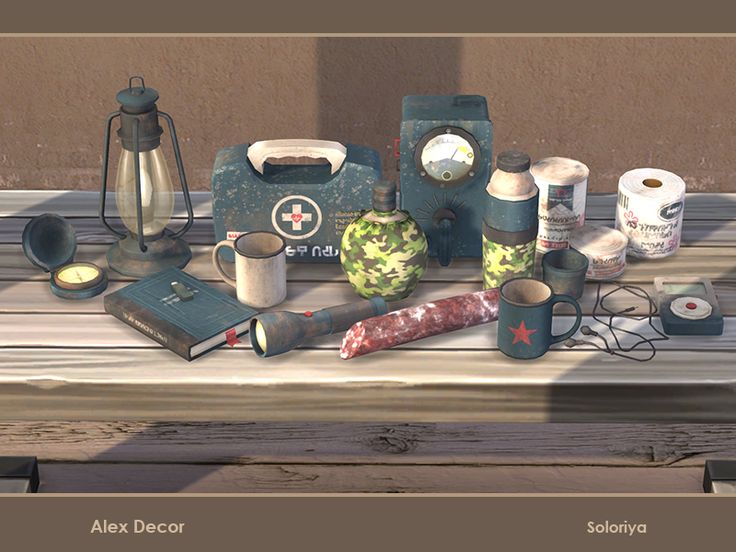 there are many items on the table to be seen in this image, including books and other things