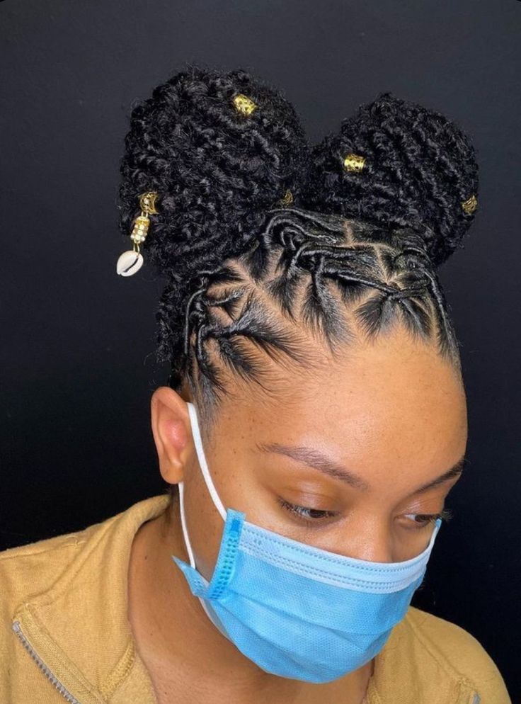 Dread Lock Styles Black Women, Space Buns On Locs, Sistalocs Hairstyles, Bun Locs Hairstyles For Women, Locking Hair, Locs Ponytail, Lock Hairstyles, Tips For Black Women, Lock Styles