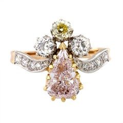 Fancy Yellow Diamond Ring, Yellow Diamond Ring, Pink Diamond Ring, Yellow Diamond Rings, Fancy Yellow Diamond, White Diamond Ring, Pear Shaped Diamond, Yellow Diamond, Belle Epoque