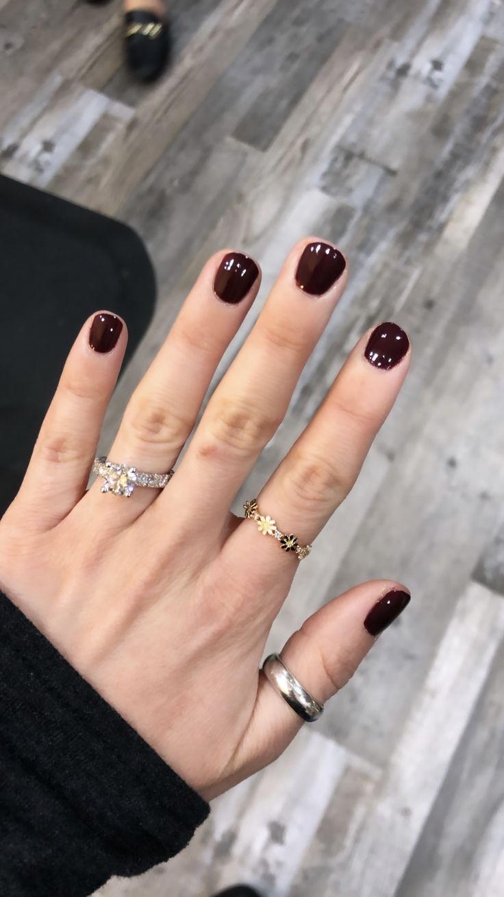 Dark Short Nails, Simple Gel Nails, Casual Nails, Get Nails, Dream Nails, Fire Nails, Funky Nails, Chic Nails, Fancy Nails