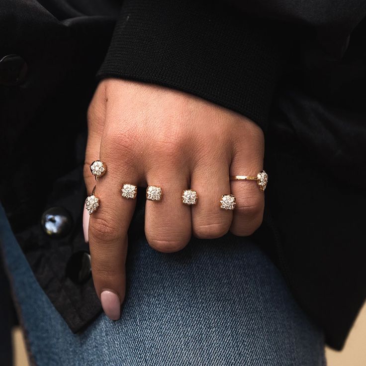 Elixir Mini Ring Gold Throne, Mini Ring, Pinky Finger, Trilogy Ring, Circle Diamond, 14k Rose Gold Ring, Fine Jewelry Designers, 14k White Gold Ring, Girly Jewelry