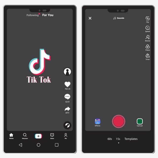 an iphone with the tik tok logo on it, next to another phone