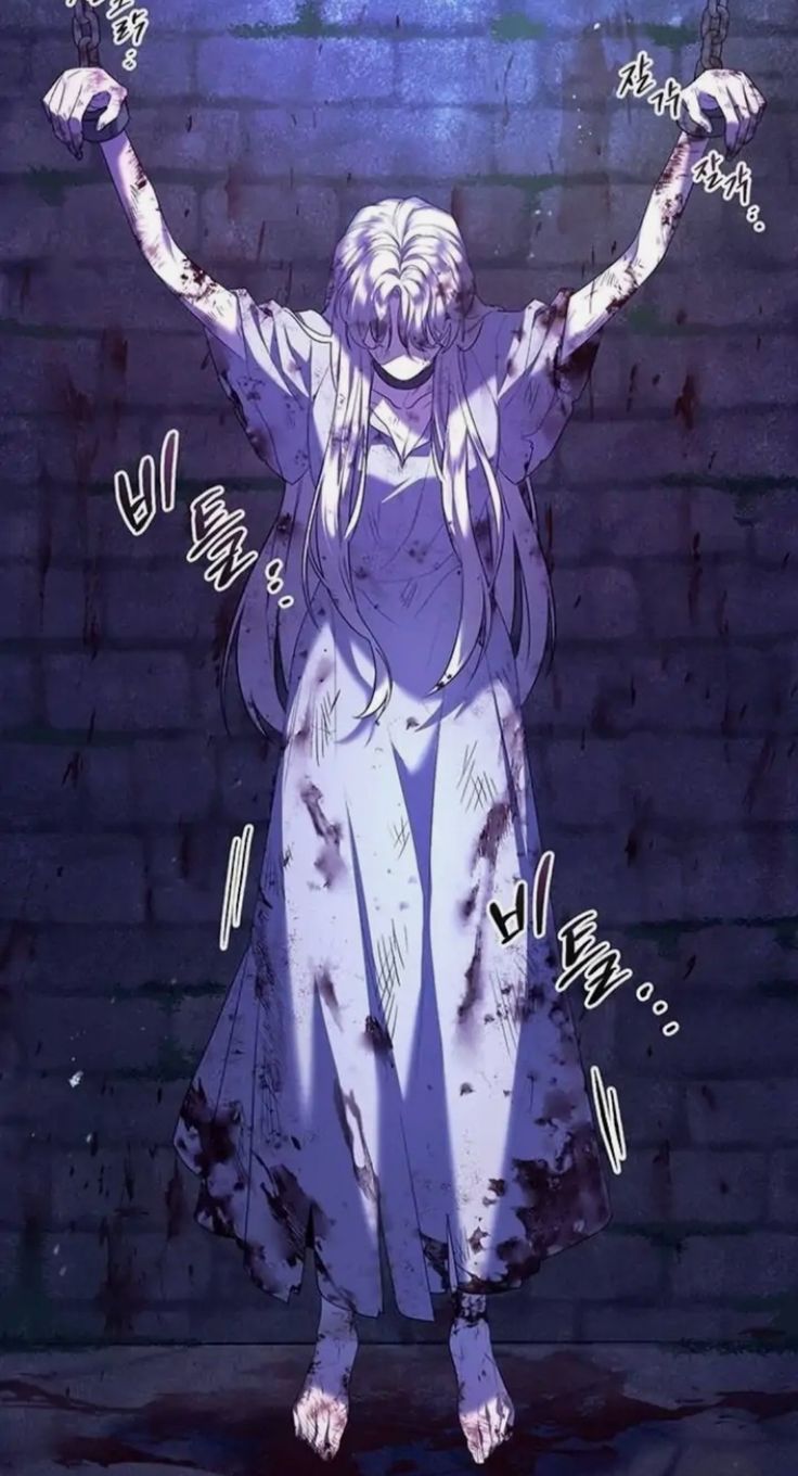 an anime character standing in front of a brick wall with writing all over her body