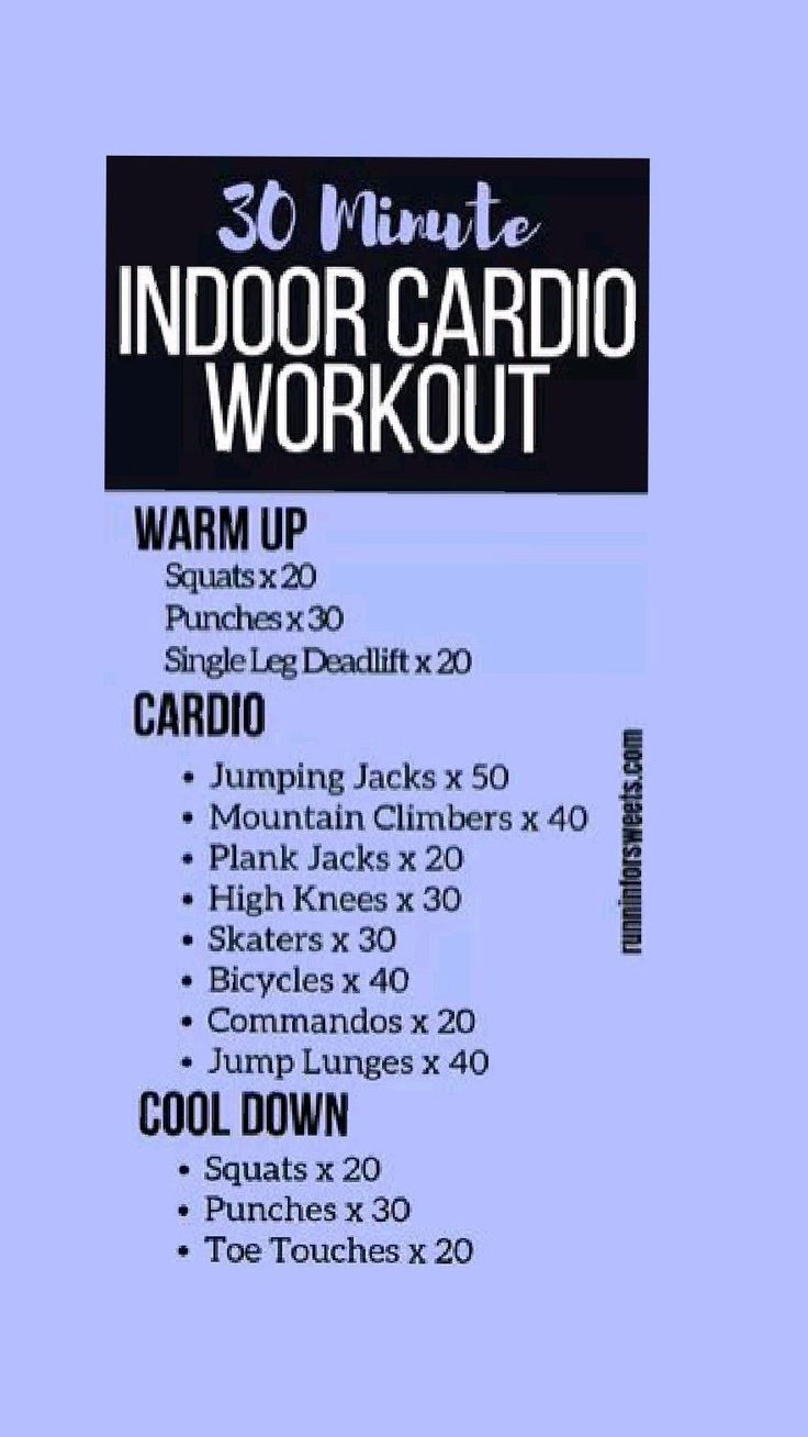 an advertisement for the indoor cardio workout program, with instructions on how to use it