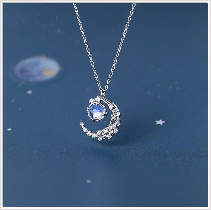 Timeless minimalist designs that never go out of fashion. Only on Amazon. Diamond Silver Necklace, Alcohol Pads, Moon Necklace Silver, Pretty Jewelry Necklaces, Silver Diamond Necklace, Crystal Moon, Transparent Storage, Jewelry Minimalist, Friendship Necklaces