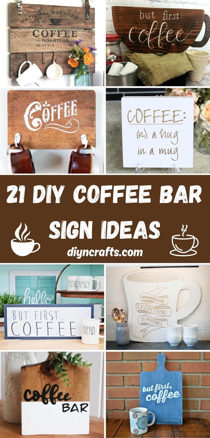 diy coffee bar sign ideas that are easy to make and great for home decor