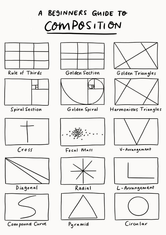 the complete guide to composition for beginners with pictures and text on it