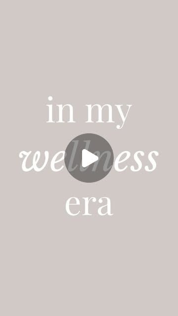 the words in my wellness era are displayed on a gray background with white lettering