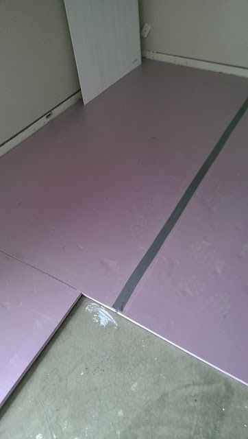 the floor is pink and ready to be installed in the garage or on the house