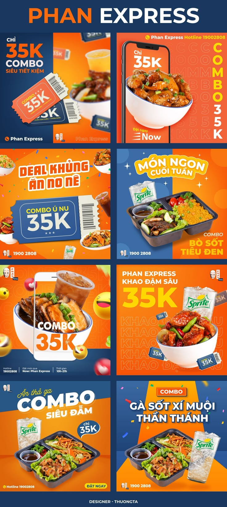 an advertisement for a restaurant with different food items on the front and back pages, including rice