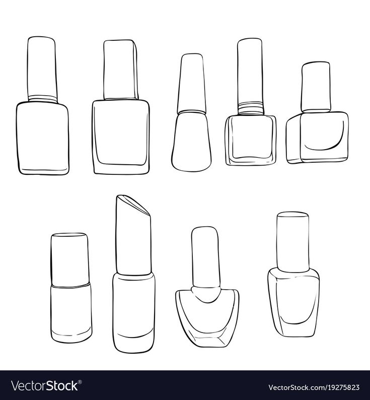 Nail Polish Tattoo, Nail Polish Painting, Paper Doll Printable Templates, Nail Polish Bottle, Bottle Tattoo, Bottle Drawing, Nail Polish Crafts, Nail Drawing, Nail Polish Bottles