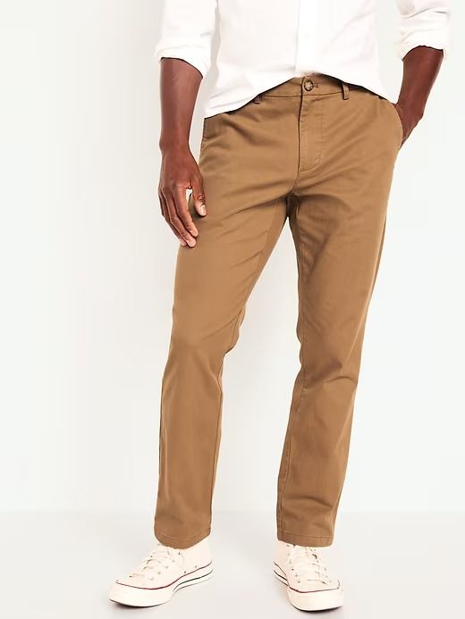 Straight Rotation Chino Pants | Old Navy Slim Fit Chinos With Pockets, Slim Fit Mid-rise Pants With Pockets, Mid-rise Slim Fit Pants With Pockets, Slim Fit Straight Pants With Pockets, Brown Slim Fit Bottoms With Welt Pockets, Brown Tapered Leg Bottoms With Button Closure, Brown Chinos With Pockets For Fall, Fall Brown Chinos With Pockets, Slim Fit Ankle-length Chinos With Pockets