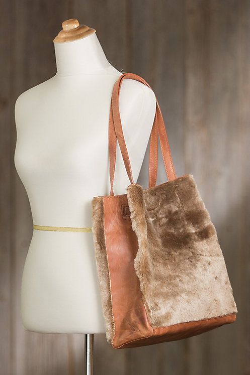 Oini Leather and Shearling Tote Bag | Overland The Head, Trade Show, Madewell, Tote Bag, Free Shipping, Leather, Hair