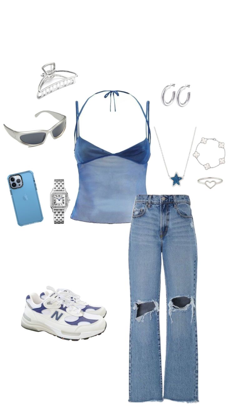 #blue #blueaesthetic #darkblue #cute #fyp #aesthetic #darkblueaesthetic #sliver #sliveraesthetic #outfit #outfitinspo #otd #y2k #y2kaesthetic Blue Inspo Outfit, Daniel Caesar Aesthetic Outfit, Blue Outfit Female, Nas Outfit, Daniel Caesar Concert Outfit, Dark Blue Outfit Aesthetic, Y2k Outfits Blue, Blue Outfits Aesthetic, Blue Concert Outfit