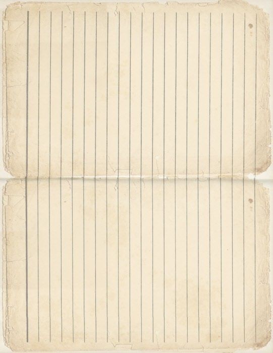 two old papers with lines on them, one is empty and the other is blank