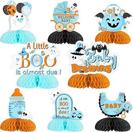 Amazon.com: 8 Pieces Halloween Baby Shower Honeycomb Centerpieces Boys, A Baby is Brewing Decorations, A Little Boo is Almost Due Decorations : Toys & Games Baby Shower Center, Little Boo Is Almost Due, Boy Baby Shower Centerpieces, A Baby Is Brewing, Boy Halloween, Shower Centerpieces, Halloween Boys, Halloween Baby, Baby Shower Centerpieces