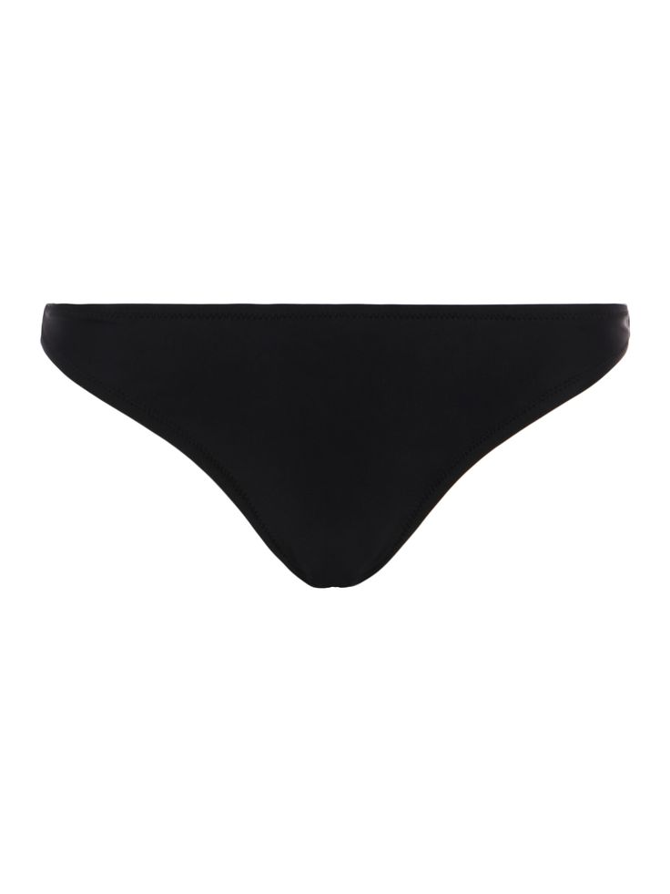 A summer essential has arrived in classic black. In a four-way stretch nylon that offers complete freedom of movement, our Nicole bikini bottom features moderate coverage for a secure fit. Pair with one of our coordinating bikini tops for long days at the beach. | L'AGENCE Nicole Bikini Bottom In Black Summer Elastane Swimwear, Black Stretch Swimwear With Smoothing Details, Black Swimwear With Minimal Stretch For Pool, Sleek Swimwear With Moderate Back Coverage For Pool, Sleek Swimwear For Pool With Moderate Back Coverage, Sleek Brief Swimwear, Sleek Seamless Swimwear For Beach, Sleek Seamless Beach Swimwear, Black Stretch Swimwear With Tie-side Bottom