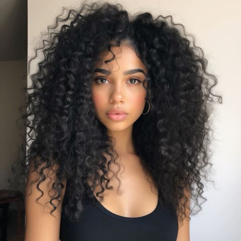 Big Hair Curls Volume, Curly Voluminous Hair, Black Women With Curly Hair, Curly Hair Black Women, Voluminous Curly Hair, Long Natural Curly Hair, Black Curls, Big Curly Hair, Pelo Afro