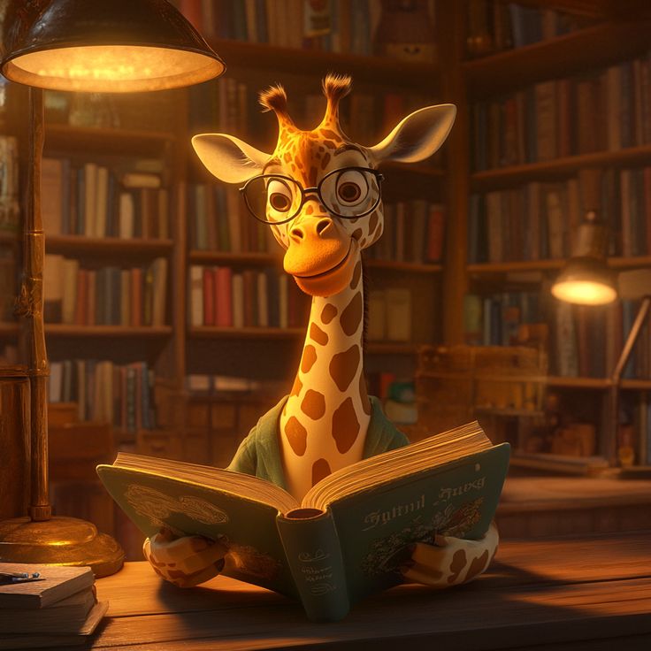 Here's a peek into Gerald the Giraffe's favorite weekend spot! 📚✨ With a hot cup of cocoa and his tiny glasses, he's diving into his favorite animal tales. What's your go-to cozy book? 🦒❤️

#CozyReading #GiraffeMoments #CuteAnimalArt #WeekendVibes #AnimalTales #GiraffeLove #StayWhimsical #ArtisticPets #ReadingTime #CuteFun #CutePics
Follow: https://www.instagram.com/supa.cute.world for more cute 🥰 Gerald The Giraffe, World Animals, Reading Adventure, Favorite Animal, Cozy Reading, Reading Time, Animals Of The World, Weekend Vibes, Adorable Animals