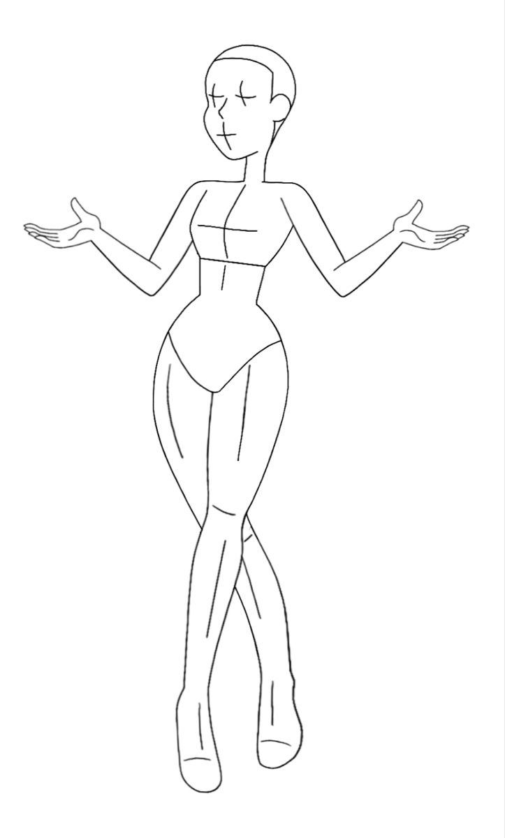 a drawing of a woman in a bathing suit