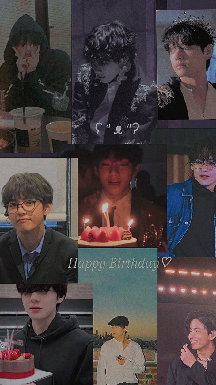 the collage has many pictures of people with birthday candles on them and one person holding a cake