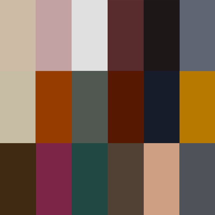 an assortment of color swatches with different shades