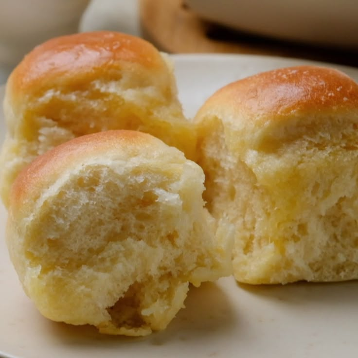 two pieces of bread on a white plate