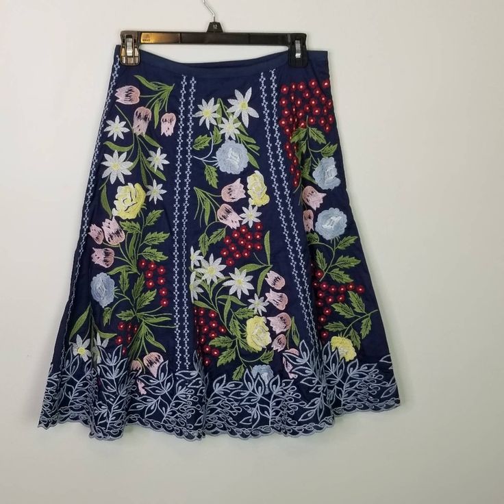 Pura Vida Embroidered Floral Skirt Left Side Zipper With Hook And Eye Closure Skirt Is Lined 100% Cotton Color: Blue Approx Flat Lay Measurements: Waist 14", Length 25.5" I Welcome Offers! Bundle And Save! A13 Blue Skirt With Floral Embroidery For Summer, Summer Multicolor Embroidered Lined Skirt, Natural Life Skirt, Casual Blue Embroidered Skirt, Flora Skirt, Blue Floral Print Relaxed Skirt, Vida Blue, Plaid Pleated Skirt, Stripe Skirt