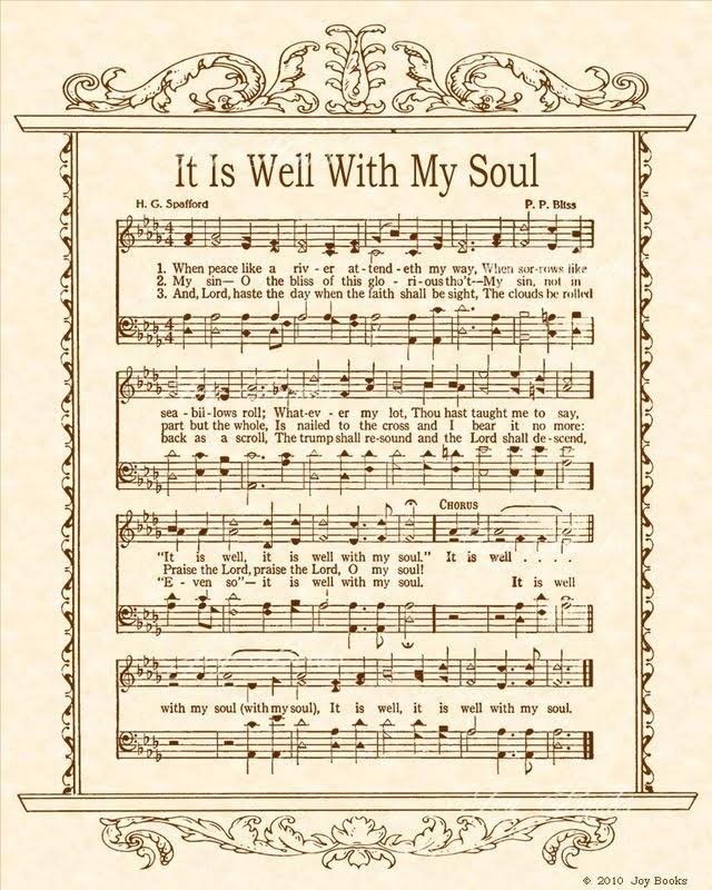 an old sheet music page with the words it is well with my soul