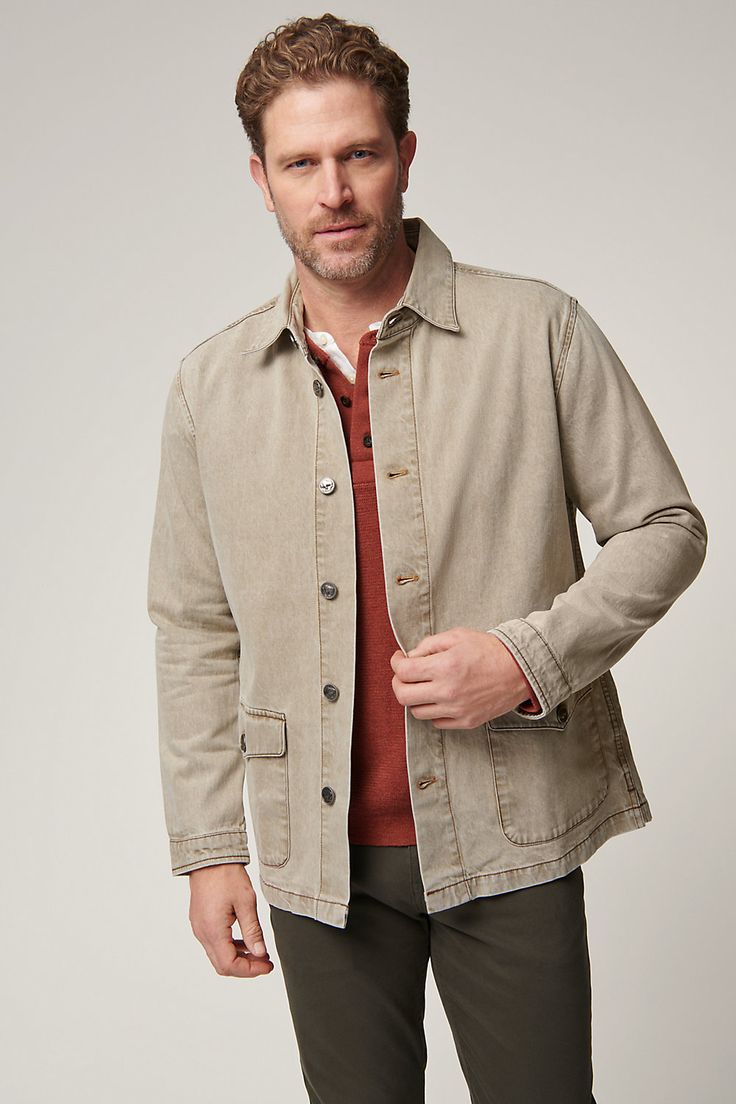 A trusty companion on days when the long to-do list is calling, the Silver Creek chore coat provides comfort, lightweight warmth, and durability. Made from denim that's had a heavy enzyme wash for softness and patina, this 100% cotton coat has character—and is reliable and hardworking, just like you. Antique nickel buttons and two spacious patch pockets with button flaps finish this casual design. Casual Pre-washed Cotton Outerwear, Washed Button-up Outerwear For Winter, Everyday Washed Utility Jacket, Winter Cotton Outerwear, Unstructured Cotton Outerwear For Winter, Cotton Outerwear With Buttoned Pockets For Outdoor, Outdoor Cotton Outerwear With Buttoned Pockets, Washed Utility Jacket For Everyday Wear, Everyday Washed Utility Jacket For Fall