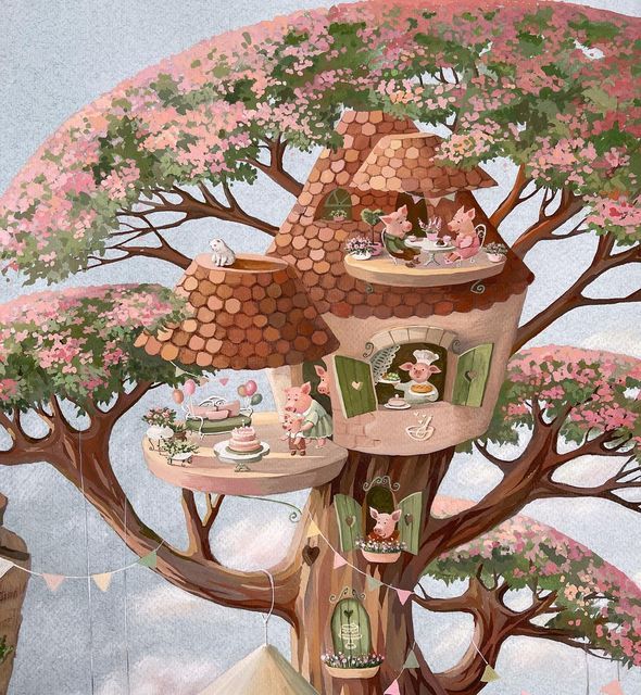 an image of a tree house in the sky