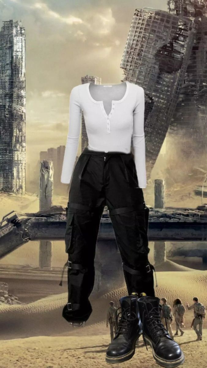 Dystopian Aesthetic Clothes, Divergent Outfits, Zombie Apocalypse Outfit, Addams Familie, Runners Outfit, Spy Outfit, Combat Clothes, Survival Clothing, Outfit Polyvore