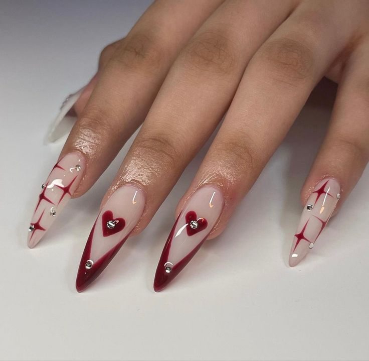 Easy Nail Designs For Beginners, Holiday Nail Ideas, Nail Art Designs Valentines, Nail Art Designs Valentines Day, Nail Designs For Beginners, Easy Nail Designs, Quartz Nails, Easy Nail Art Designs, Edgy Nails