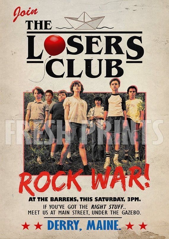 an old movie poster for the losers club