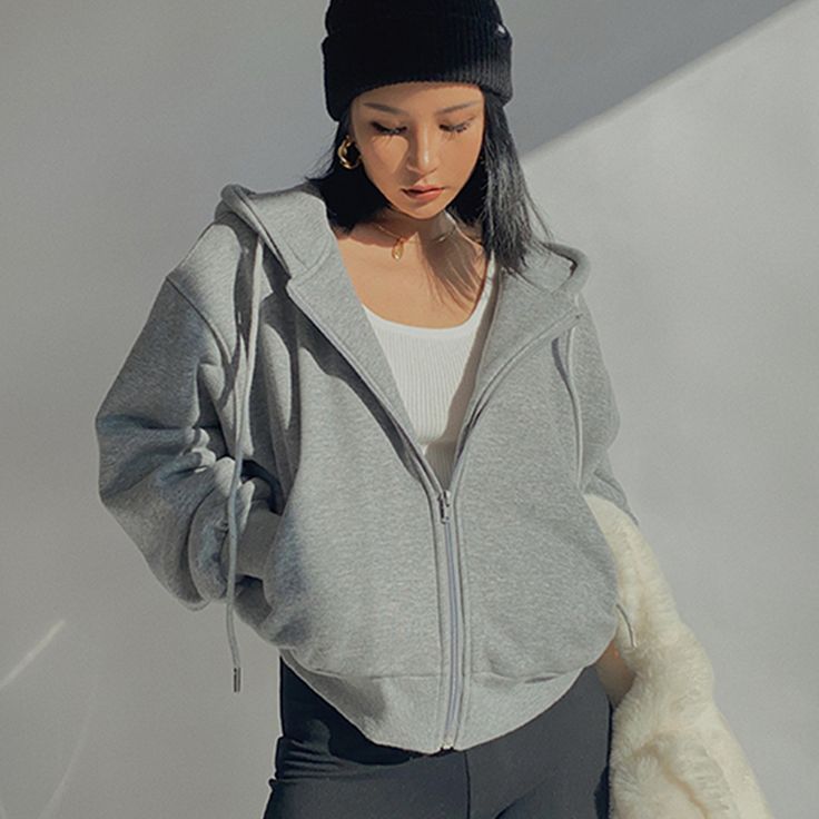 Fleece Zip Through Hoodie | Size: Please refer to the size chart above | Colour: Grey , Dark Grey & Khaki | Zipup Hoodie Outfit Aesthetic, Oversized Zip Up Hoodie Outfit Aesthetic, Crop Zip Up Hoodie Outfit, Green Zip Up Hoodie Outfit, Adidas Hoodie Outfit, Zipup Hoodie Outfit, Hoodie Outfit Korean, Zip Up Hoodie Outfit Aesthetic, Grey Zip Up Hoodie Outfit