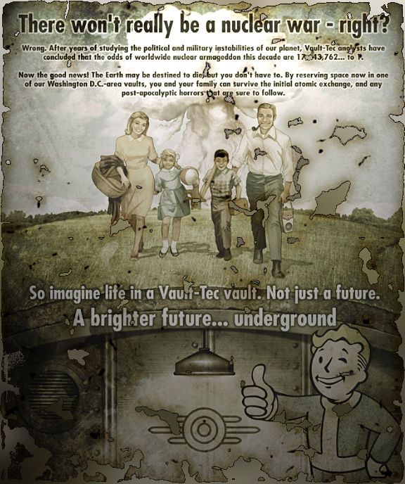 there is a poster with an image of two people and a child in the background