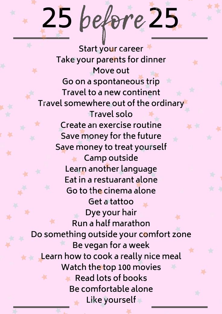 Bucket lists for different stages in your life are a great idea because they make lifetime bucket lists more achievable and it means life won't pass you by. Do these 25 things before turning 25! Everyday To Do List Ideas, Things To Do In Life Bucket Lists, 16 Before 16 Bucket List, Things To Do Before 25 Turning 25, Before Turning 20 Bucket Lists, Beauty Bucket List, Personal Growth Bucket List, Do Something New Everyday List, 30 Things To Do Before 30 Checklist