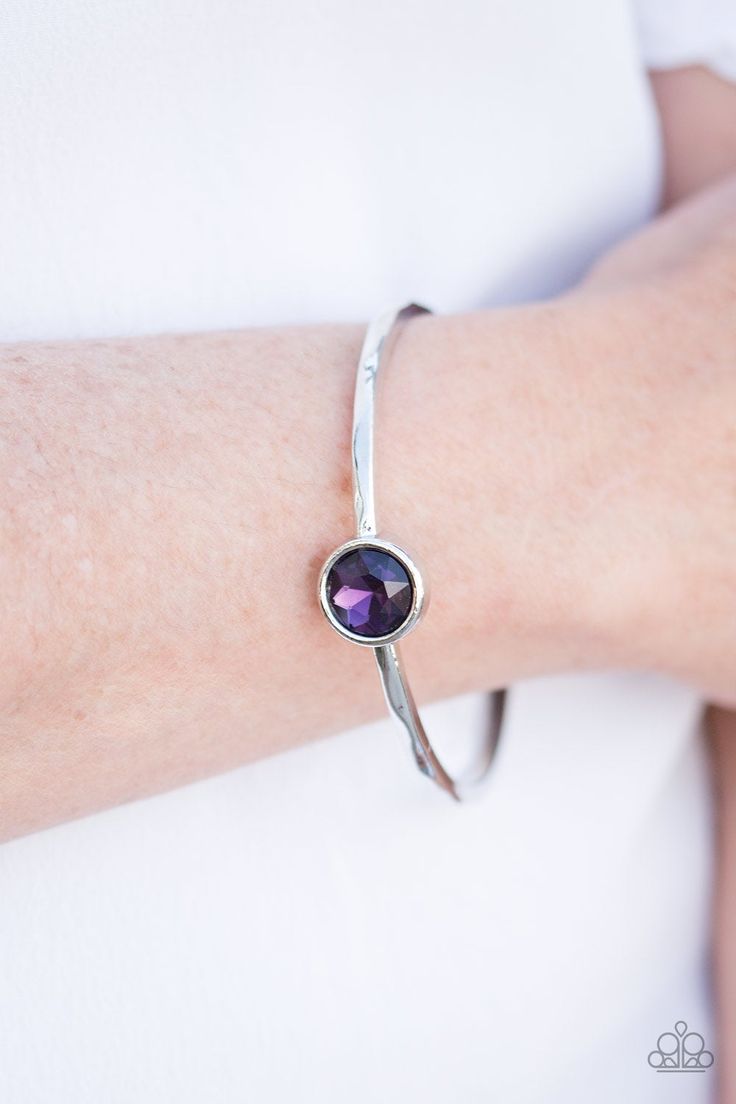 Bracelet Diamonds for Breakfast Purple ✨ Bracelet Purple Gems, Purple Bracelet, White Bracelets, Paparazzi Accessories, Silver Bangle Bracelets, Silver Bangle, Paparazzi Jewelry, Bracelet Bangle, Blue Bracelet