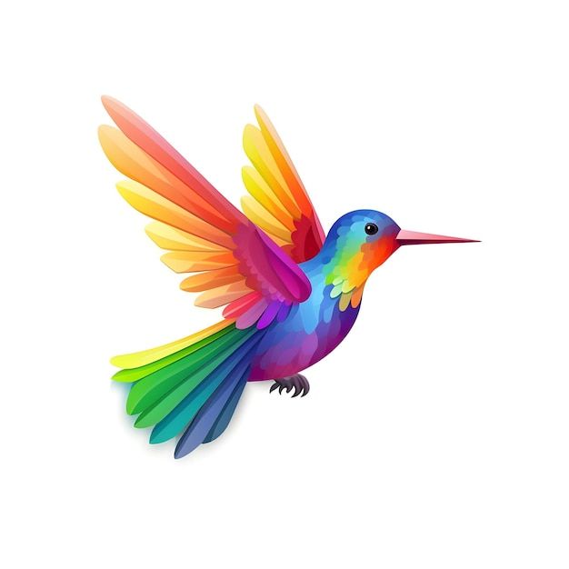 a colorful bird flying through the air