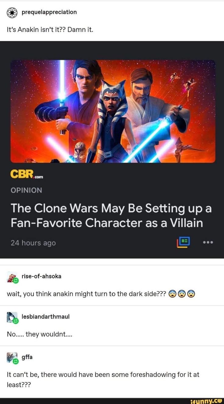 the clone wars may be setting up a fan - favorite character as a villain