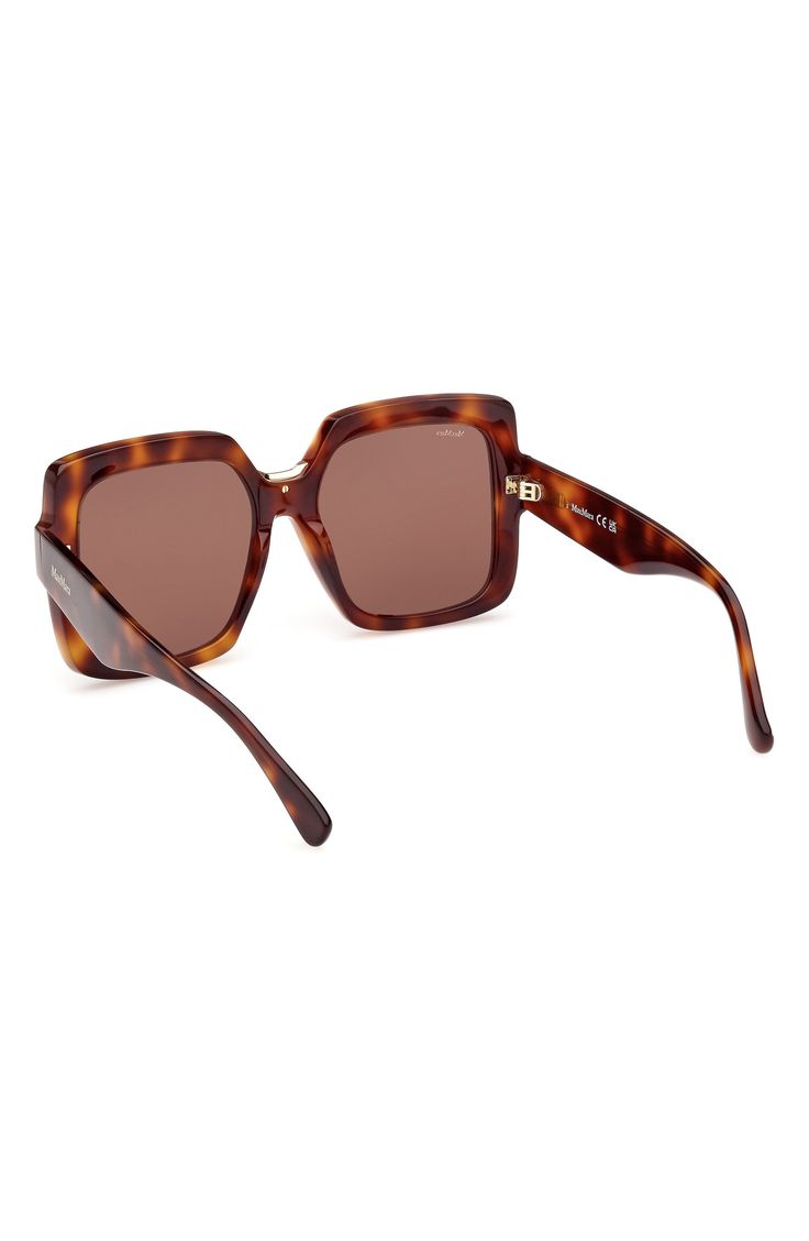 Bold, blocky design defines eye-catching sunglasses. 56mm lens width; 18mm bridge width; 140mm temple length 100% UV protection Acetate Imported Luxury Brown Shield Sunglasses With Square Frame, Brown Acetate Square Frame Sunglasses, Brown Shield Sunglasses With Tinted Square Frame, Brown Acetate Sunglasses With Uva Protection, Brown Acetate Sunglasses With Gradient Lenses, Brown Square Frame Shield Sunglasses With Polarized Lenses, Brown Shield Sunglasses With Polarized Lenses And Square Frame, Brown Acetate Sunglasses With Uv Protection, Havana Brown