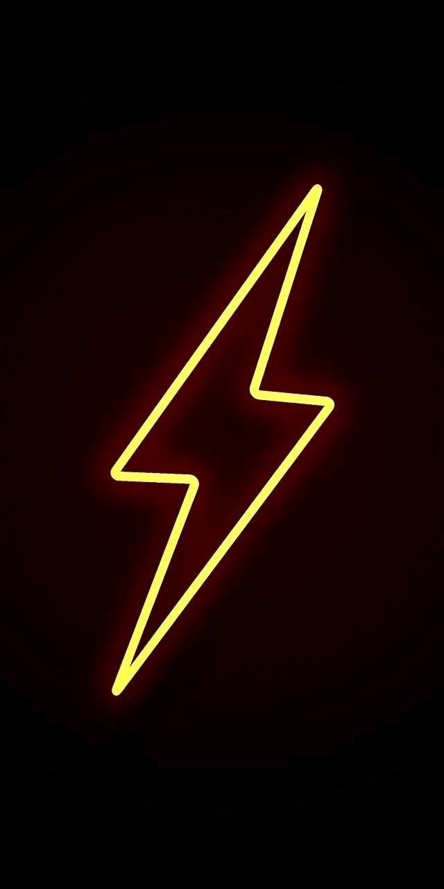 a neon sign with a lightning bolt on it