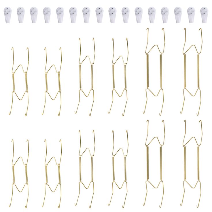 10 pack dental clippers for teeth and gums with gold colored metal clips on each side