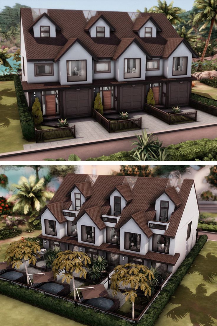 two views of the same house from different angles