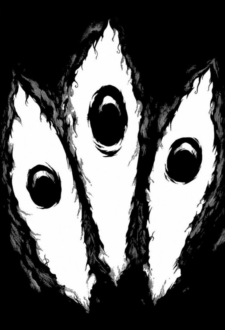 an artistic black and white drawing of two eyes