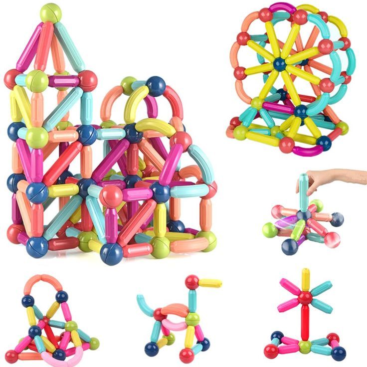 64 PCS Magnetic Balls and Rods Building Sticks Blocks Set Vibrant Colors Different Sizes Curved Shapes Children Educational Stacking STEM Magnet Toys for Kids Age 3+ Magnetic Building Toys, Magnet Toys, Magnetic Building Blocks, Magnetic Toys, Kids Blocks, Kids Imagination, Construction Toy, Stacking Toys, Developmental Toys